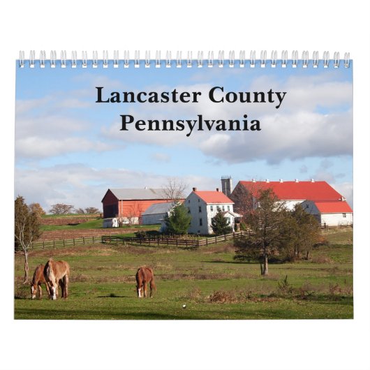 Lancaster County, Pennsylvania Calendar Kalender (Hoes)