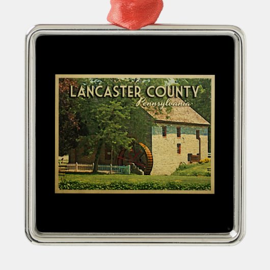 Lancaster County Pennsylvania Metalen Ornament (Voorkant)