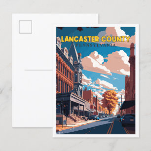 Lancaster County Pennsylvania Verenigde Staten vin Briefkaart
