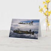 Lancaster en Vulcan XH558 Kaart (Gele Bloem)