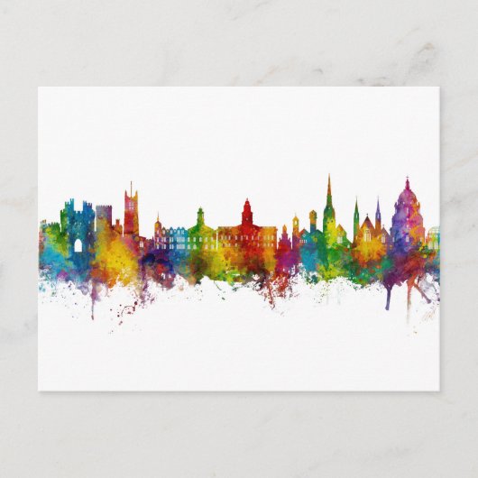 Lancaster England Skyline Briefkaart (Voorkant)