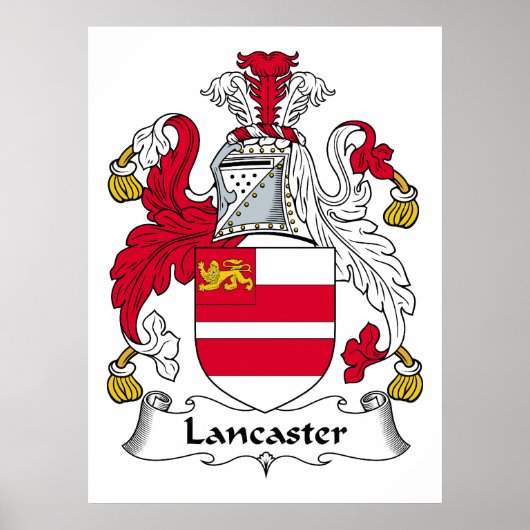 Lancaster Family Crest Poster (Voorkant)