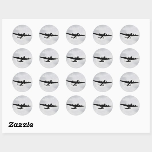 Lancaster Heavy Bomber Ronde Sticker (Vel)