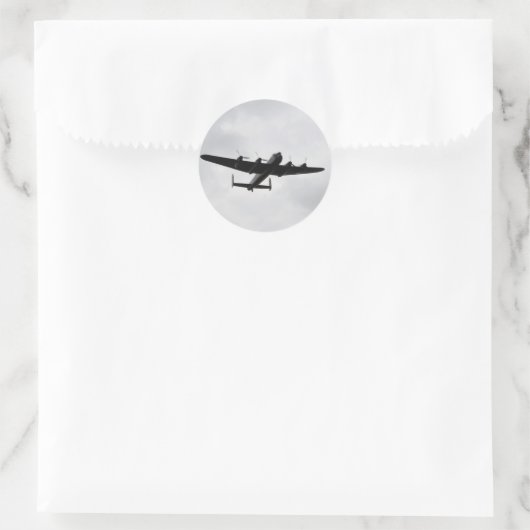 Lancaster Heavy Bomber Ronde Sticker (Tas)