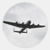 Lancaster Heavy Bomber Ronde Sticker (Voorkant)