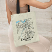 Lancaster, Lancashire Stadsplattegrond Boodschappe Tote Bag