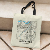 Lancaster, Lancashire Stadsplattegrond Boodschappe Tote Bag