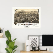Lancaster, NH Panoramic Map - 1883 Poster (Thuiskantoor)