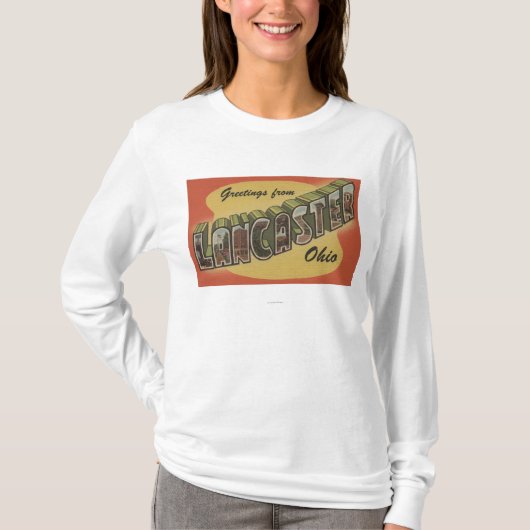Lancaster, Ohio - Grote letterscènes T-shirt (Voorkant)