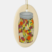 Lancaster PA Dutch Amish Food Canned Chow Keramisch Ornament (Rechts)