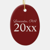 Lancaster PA Dutch Amish Food Canned Chow Keramisch Ornament (Achterkant)