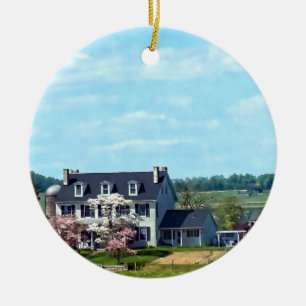 Lancaster PA - Familie Boerderij in het voorjaar Keramisch Ornament