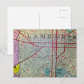 Lancaster, PA  kaart (Voorkant / Achterkant)