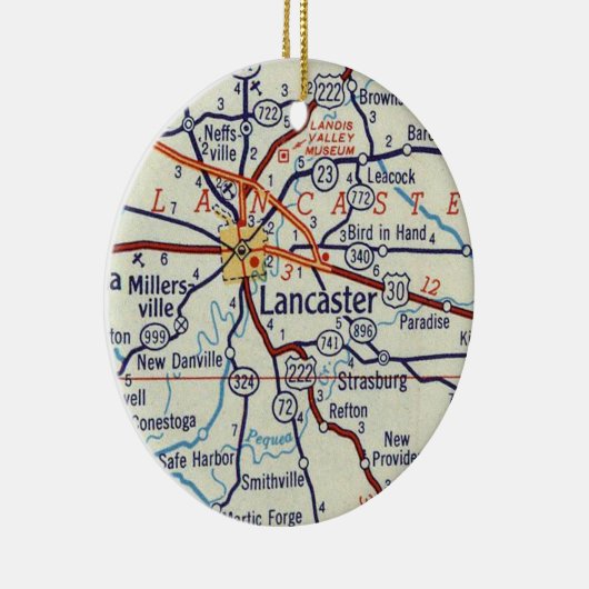 Lancaster PA Keramisch Ornament (Rechts)