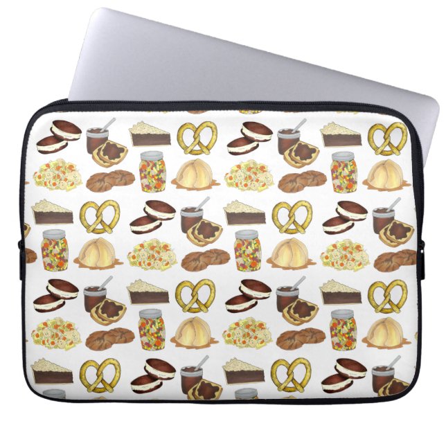 Lancaster, PA Pennsylvania Dutch Amish Foods Laptop Sleeve (Voorkant)