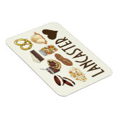 Lancaster, PA Pennsylvania Dutch Amish Foods Magneet (Rechterzijde)