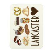 Lancaster, PA Pennsylvania Dutch Amish Foods Magneet (Verticaal)