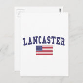 Lancaster PA VS-vlag Briefkaart (Voorkant / Achterkant)