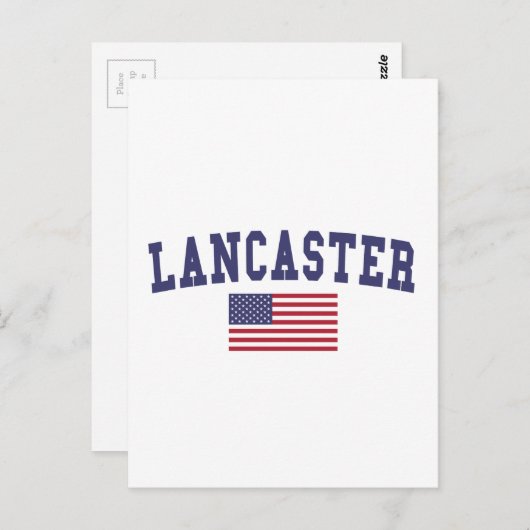 Lancaster PA VS-vlag Briefkaart (Voorkant / Achterkant)