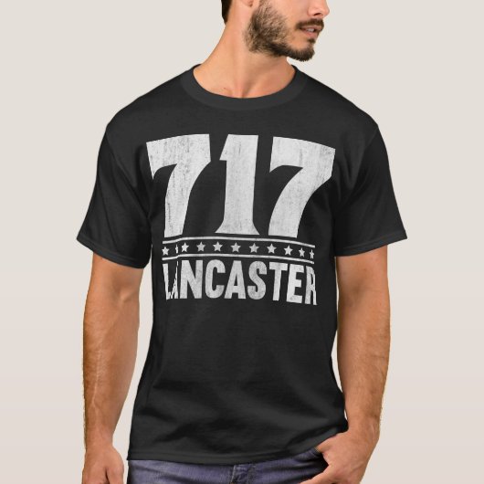 Lancaster Pennsylvania 717 Area Code T-shirt (Voorkant)
