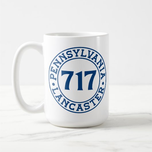 Lancaster Pennsylvania 717 Netnummer Koffiemok (Links)