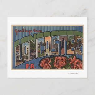Lancaster, Pennsylvania - Grote Letter-scènes Briefkaart