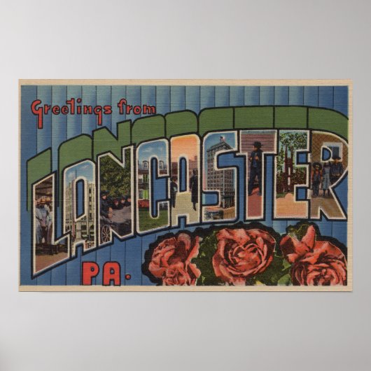 Lancaster, Pennsylvania - Grote Letter-scènes Poster (Voorkant)