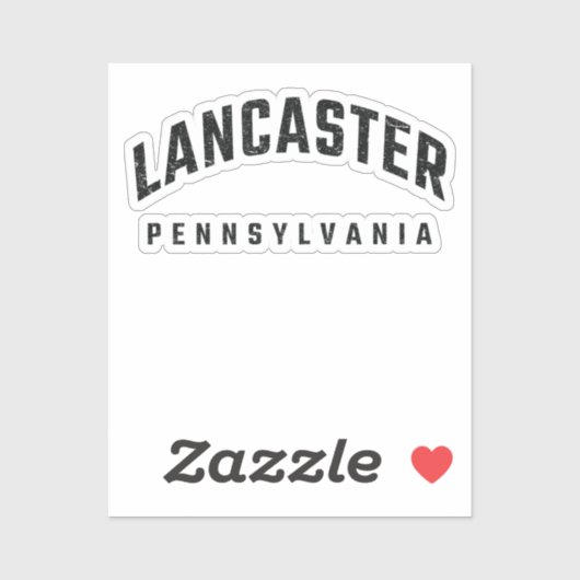 Lancaster Pennsylvania PA Sticker (Vel)