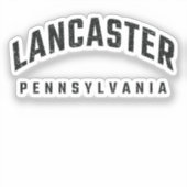 Lancaster Pennsylvania PA Sticker (Voorkant)
