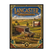 Lancaster Pennsylvania Vintage Art Deco Gouden Tij