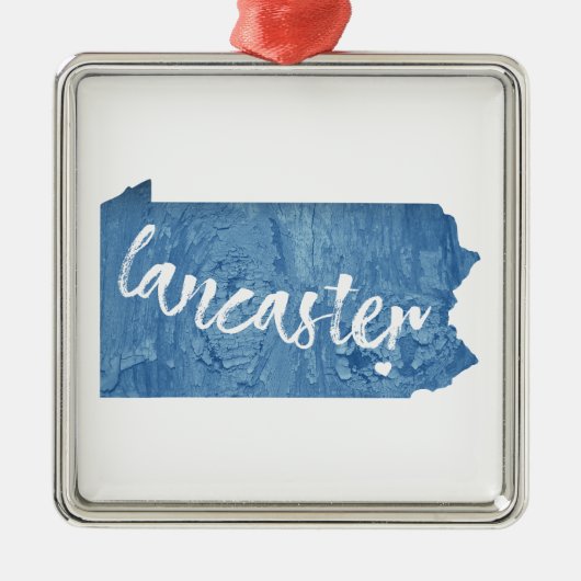 Lancaster Pennsylvania Wood Grain Metalen Ornament (Voorkant)