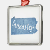 Lancaster Pennsylvania Wood Grain Metalen Ornament (Links)