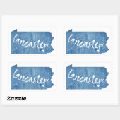 Lancaster Pennsylvania Wood Grain Rechthoekige Sticker (Vel)