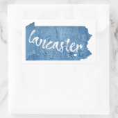 Lancaster Pennsylvania Wood Grain Rechthoekige Sticker (Tas)