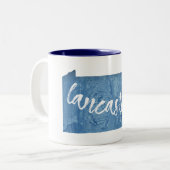 Lancaster Pennsylvania Wood Grain Tweekleurige Koffiemok (Voorkant links)