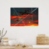 Lancaster Raid over Rich Poster (Keuken)