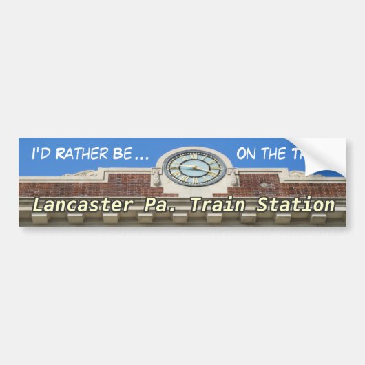 Lancaster Train Station. Bumpersticker! Bumpersticker (Voorkant)
