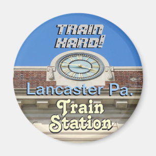 Lancaster Train Station. Train Harde Sleutelhanger Magneet