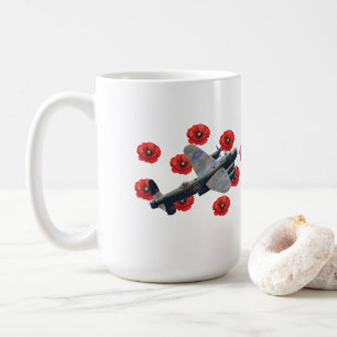  Lancaster tussen rode papavers Koffiemok