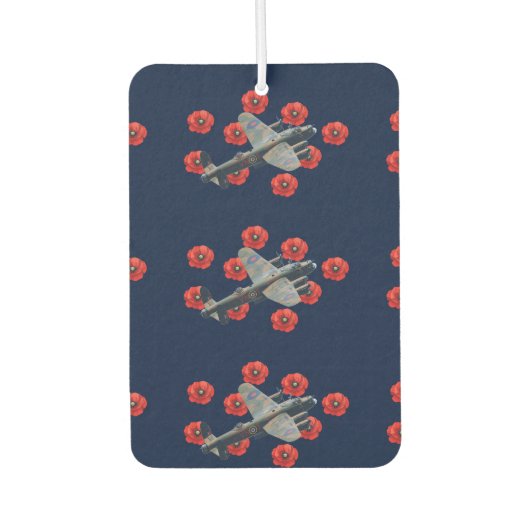  Lancaster tussen rode papavers Luchtverfrisser (Voorkant)