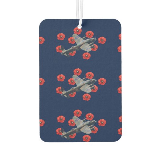  Lancaster tussen rode papavers Luchtverfrisser (Achterkant)