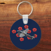 Lancaster tussen rode papavers Sleutelhanger (Achterkant)