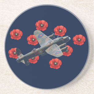 Lancaster tussen rode papavers Zandsteen Onderzetter