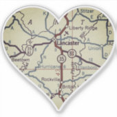 Lancaster WI Map Sticker (Voorkant)