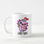 Lance-a-lotl Grappige Axolotl Knight Pun Koffiemok (Links)