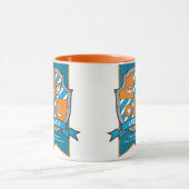 Lance letter L crest oranje naam betekent mok (Midden)