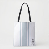 Lance minimalistische strepen monogram tote bag (Voorkant)