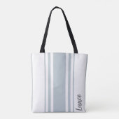 Lance minimalistische strepen monogram tote bag (Achterkant)