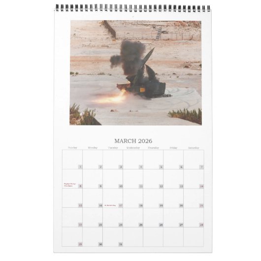 Lance Missile Calendar Kalender (Mar 2026)