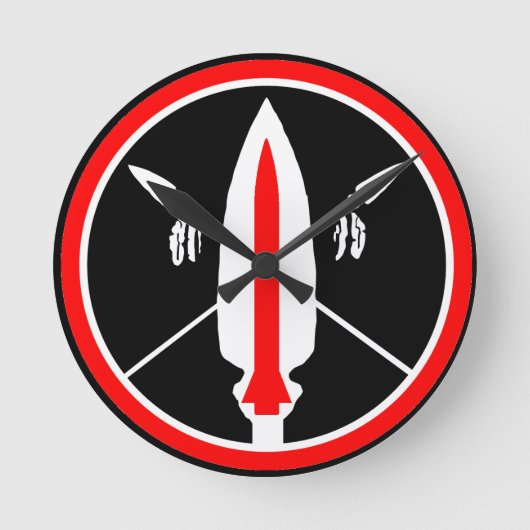Lance Missile Clock Ronde Klok (Voorkant)